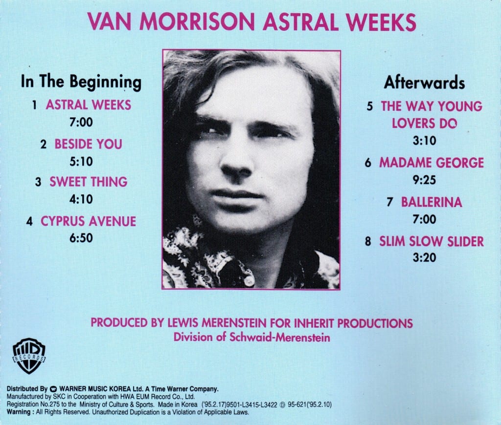 Van Morrison - Astral Weeks (Korea) - Back