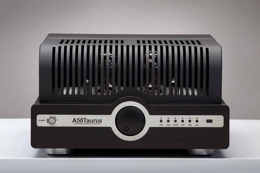 Synthesis A50 Taurus Integrated Amplifier Front with cage