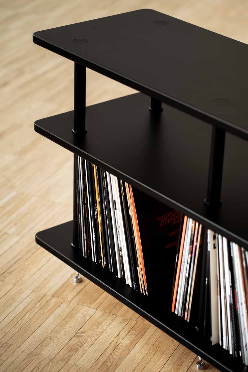 Solidsteel VL Black: mobile per vinili e rack hi-fi in salsa italiana