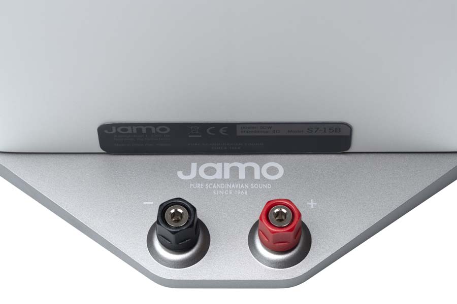 Jamo s7-15B rear showing speaker posts 